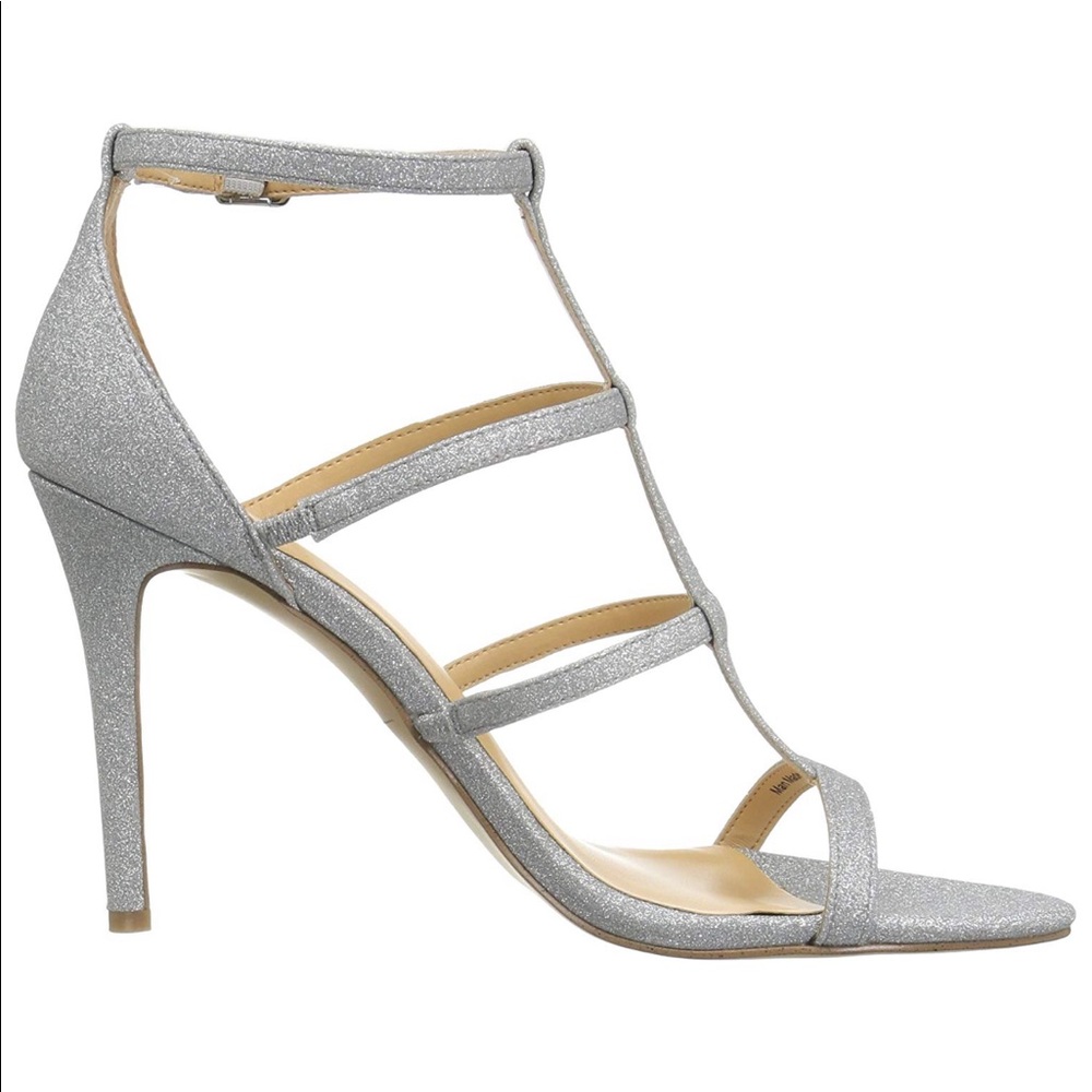 Rosie Platinum Caged Strappy Stiletto Heel Sandal - Picture 5 of 5